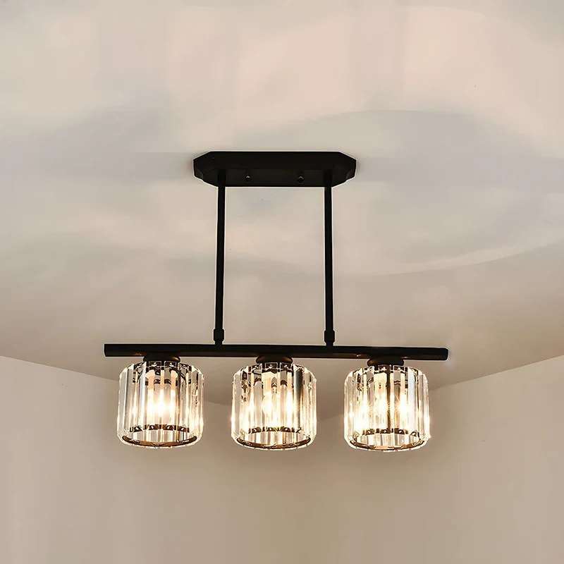 Hanglamp Glas E27 Zwart 3 of 4 Licht Eettafel Kookeiland Scandinavische Hanglamp Plafondlamp Keuken Woonkamer | Sansoti
