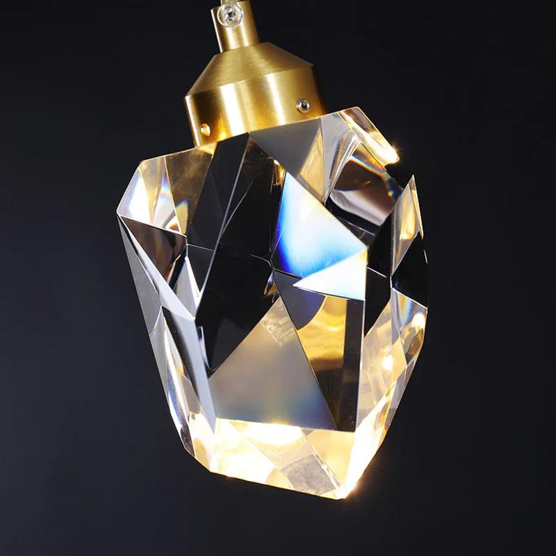 Hanglamp Glas Metaal Goud Verstelbaar Eettafel Woonkamer Keukeneiland Druppelvorm Designlamp Sfeerverlichting | Sansoti
