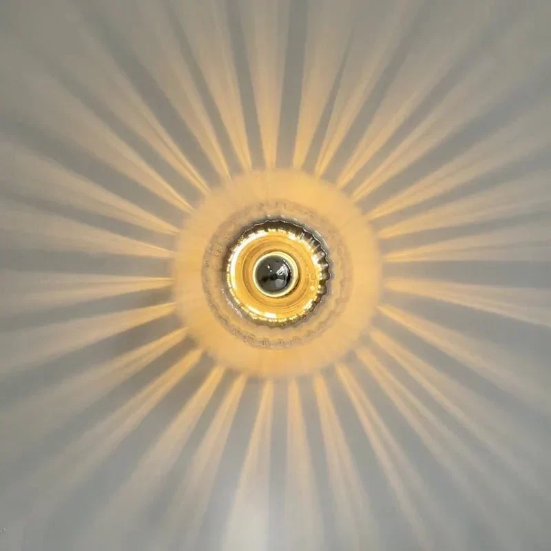 Wandlamp Glas E14 Metaal Transparant Hal Slaapkamer Bauhaus Wandverlichting Retro Design | Sansoti