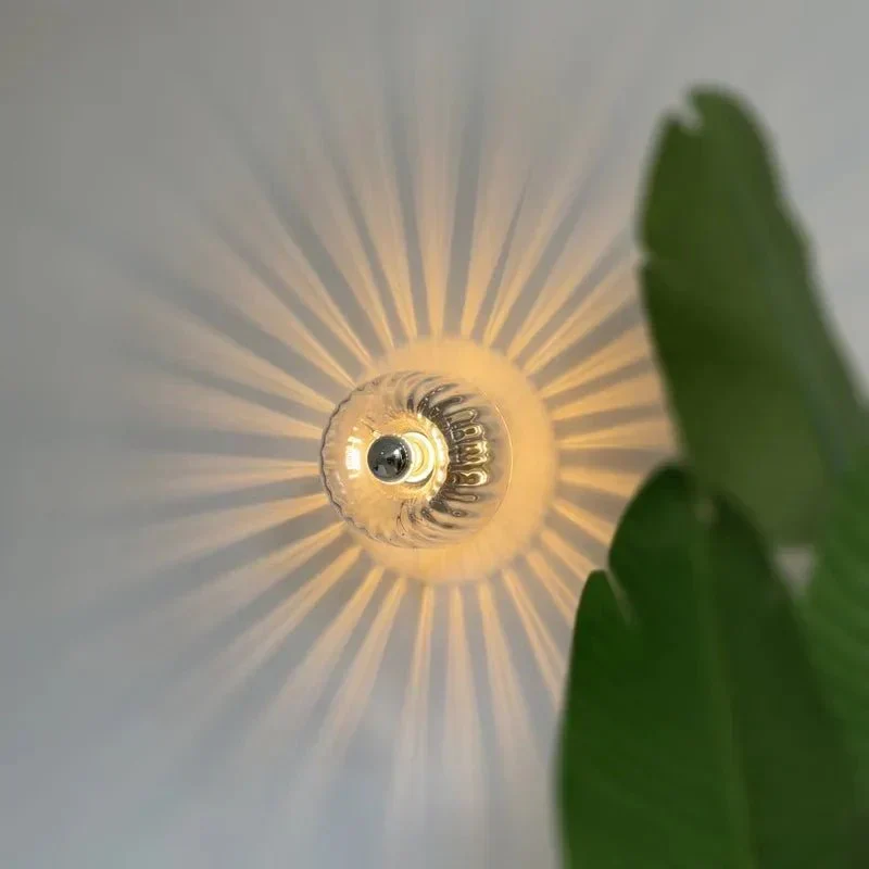 Wandlamp Glas E14 Metaal Transparant Hal Slaapkamer Bauhaus Wandverlichting Retro Design | Sansoti