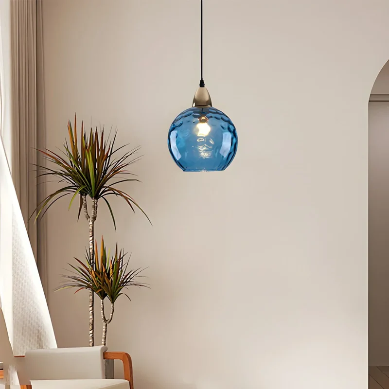 Hanglamp Glas E26 20 cm Grijs Eettafel Woonkamer Slaapkamer Rookglas Bollamp Pendellamp Sfeerverlichting | Sansoti