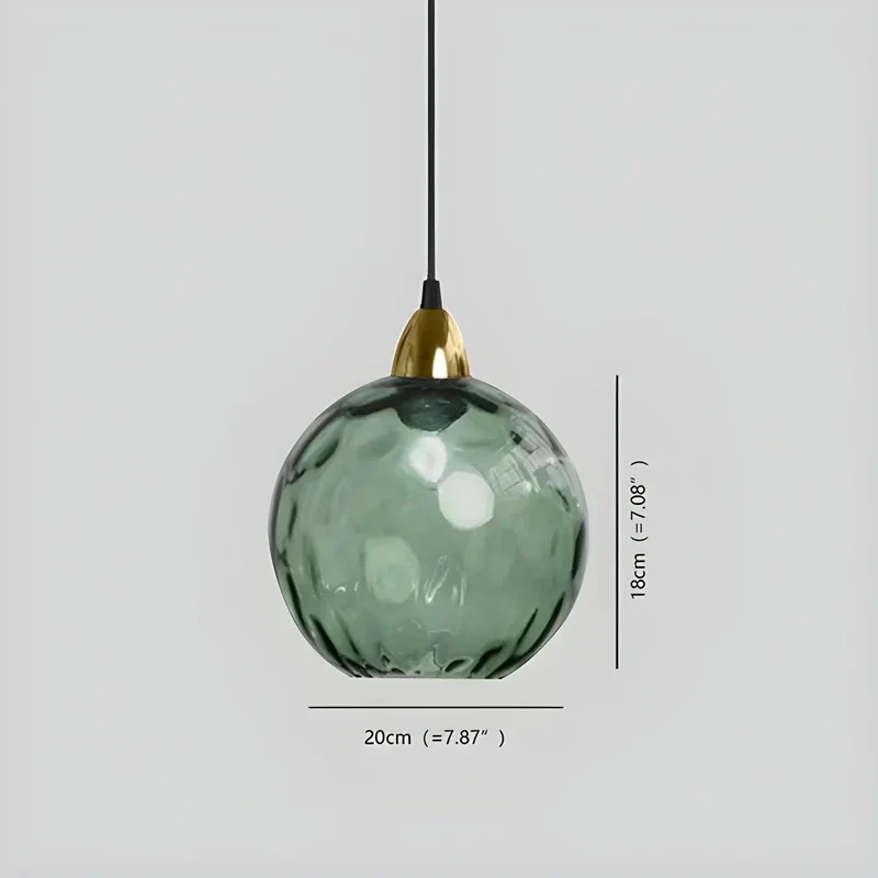 Hanglamp Glas E26 20 cm Grijs Eettafel Woonkamer Slaapkamer Rookglas Bollamp Pendellamp Sfeerverlichting | Sansoti