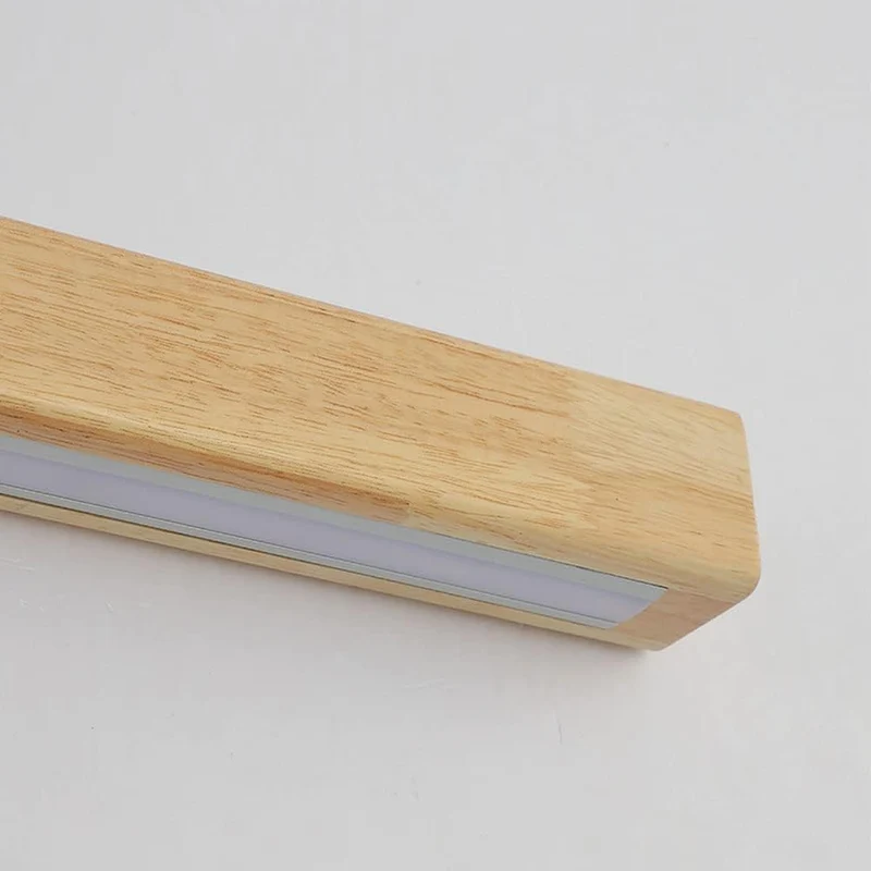 LED Wandlamp Hout Lineair Warm Wit Badkamer Slaapkamer Wandverlichting Modern Minimalistisch Lichtbalk | Sansoti