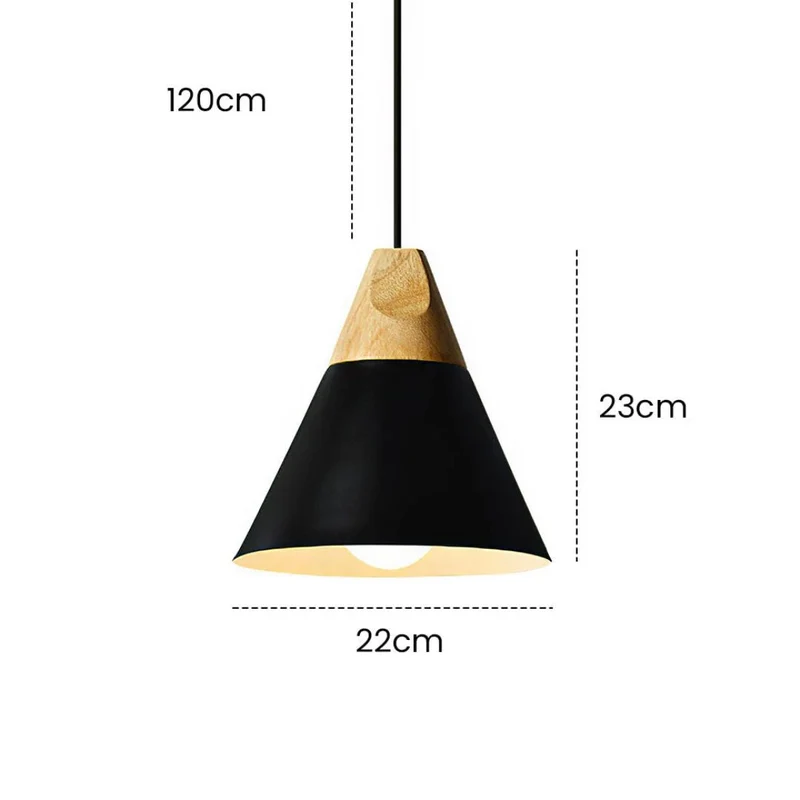 Hanglamp Hout Aluminium E27 Kleurrijk Eetkamer Woonkamer Keuken Designlamp Modern | Sansoti