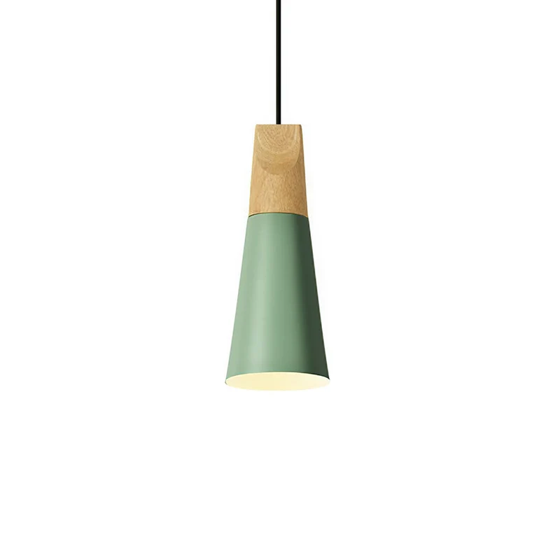 Hanglamp Hout Aluminium E27 Kleurrijk Eetkamer Woonkamer Keuken Designlamp Modern | Sansoti