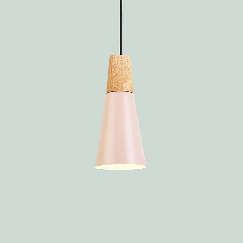 Hanglamp Hout Aluminium E27 Kleurrijk Eetkamer Woonkamer Keuken Designlamp Modern | Sansoti