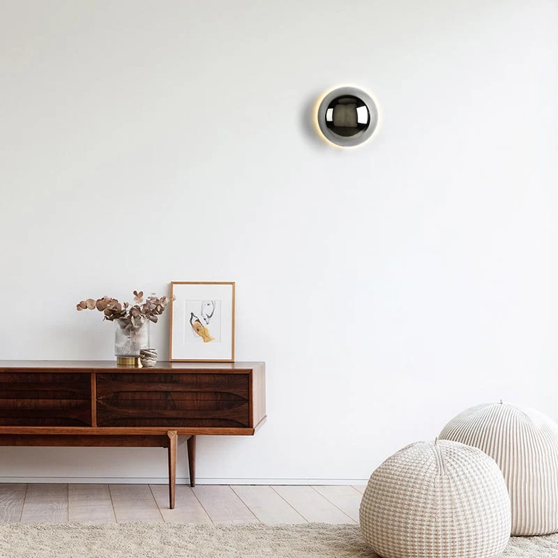 Ronde Wandlamp LED Glas IJzer Sfeerverlichting Hal Slaapkamer Woonkamer Minimalistische Wandverlichting Scandinavisch Interieur | Sansoti