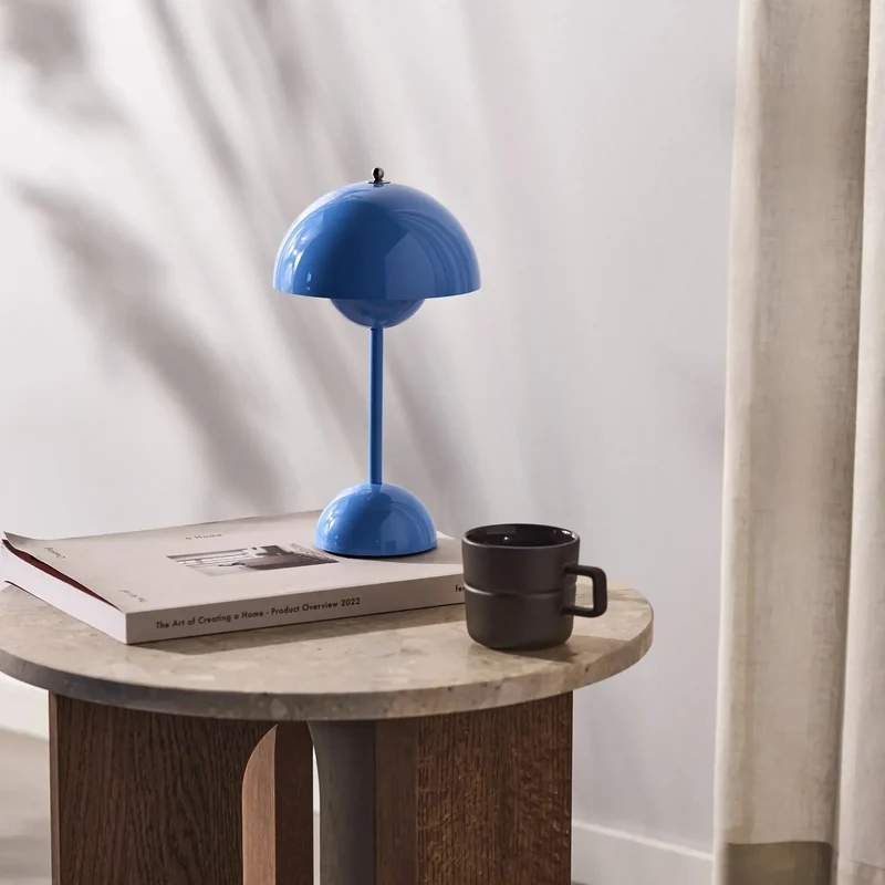 Tafellamp paddenstoel LED USB oplaadbaar draadloos nachtkastje bureau sfeerlicht interieur | Sansoti
