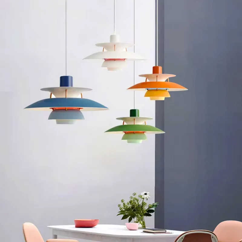 Hanglamp Metaal E27 Groen Eettafel Woonkamer Gelaagde Designlamp Scandinavische Hanglamp Sfeerverlichting Interieur | Sansoti