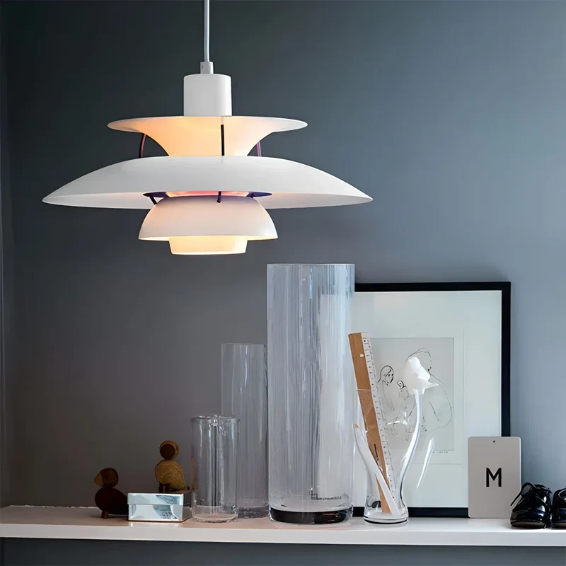 Hanglamp Metaal E27 Groen Eettafel Woonkamer Gelaagde Designlamp Scandinavische Hanglamp Sfeerverlichting Interieur | Sansoti