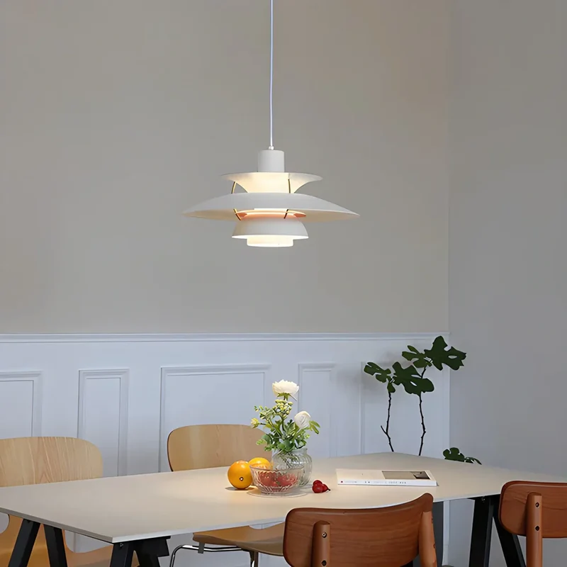 Hanglamp Metaal E27 Groen Eettafel Woonkamer Gelaagde Designlamp Scandinavische Hanglamp Sfeerverlichting Interieur | Sansoti