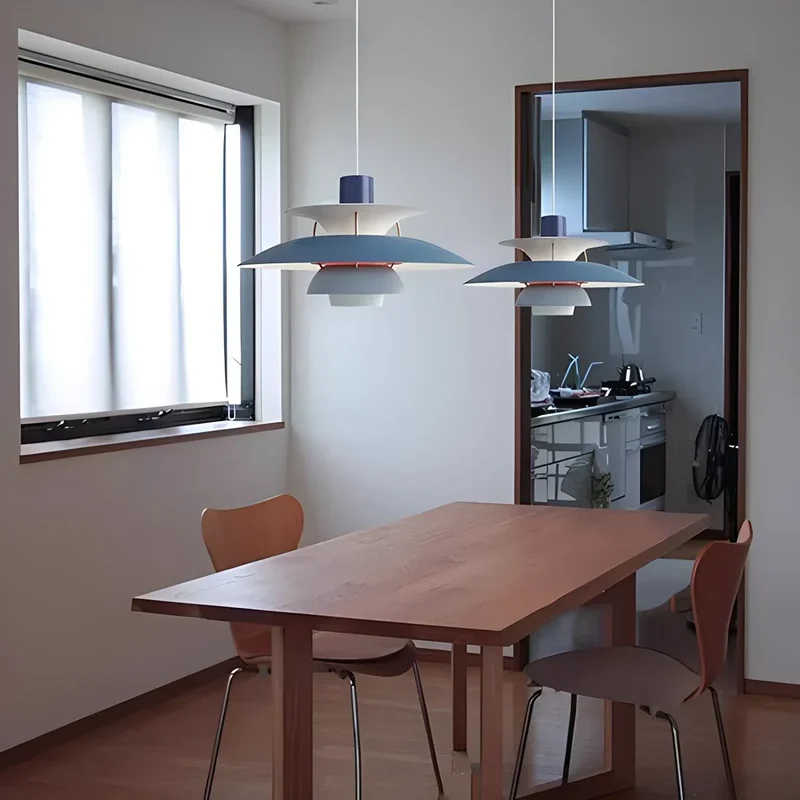 Hanglamp Metaal E27 Groen Eettafel Woonkamer Gelaagde Designlamp Scandinavische Hanglamp Sfeerverlichting Interieur | Sansoti