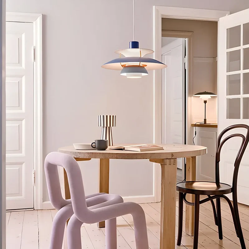 Hanglamp Metaal E27 Groen Eettafel Woonkamer Gelaagde Designlamp Scandinavische Hanglamp Sfeerverlichting Interieur | Sansoti