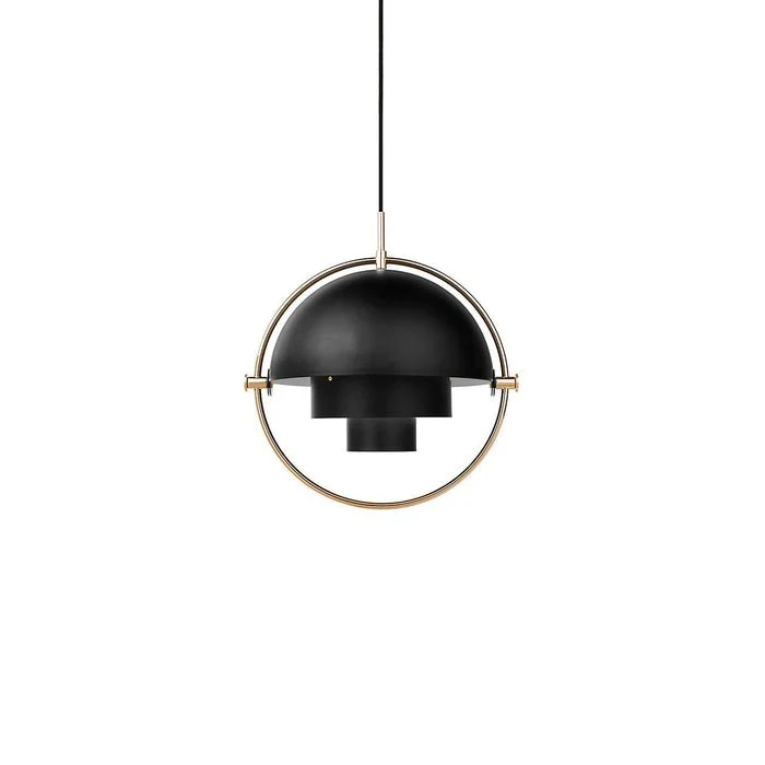 Hanglamp metaal staal E27 zwart messing eettafel woonkamer Scandinavisch design hanglamp draaibare kap modern | Sansoti