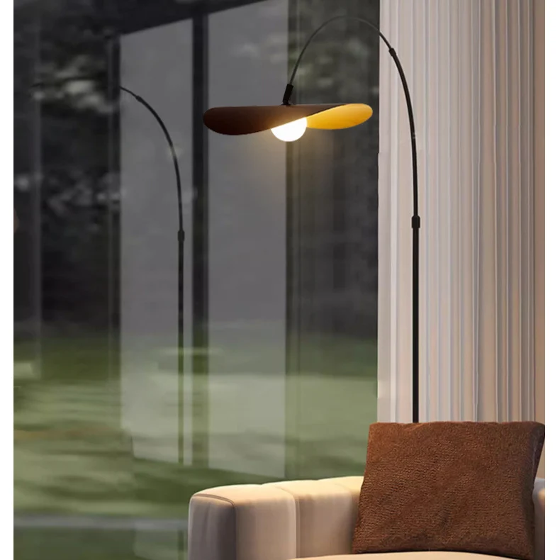 Boog Vloerlamp LED IJzer Acryl Zwart Woonkamer Leeshoek Staande Lamp Minimalistisch Wabi Sabi Booglamp Modern Interieur | Sansoti