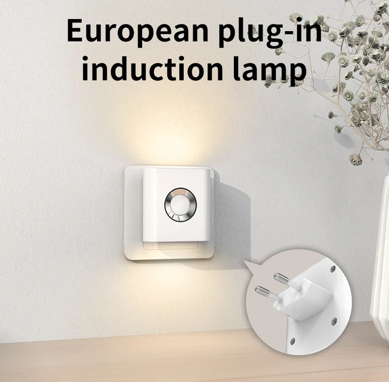LED Wandlamp Stopcontact Bewegingssensor 5.8G Radar Warm Wit Slaapkamer Gang Toilet Nachtlamp Automatisch Sensor Nachtlicht Plug-in | Sansoti