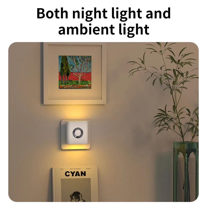 LED Wandlamp Stopcontact Bewegingssensor 5.8G Radar Warm Wit Slaapkamer Gang Toilet Nachtlamp Automatisch Sensor Nachtlicht Plug-in | Sansoti