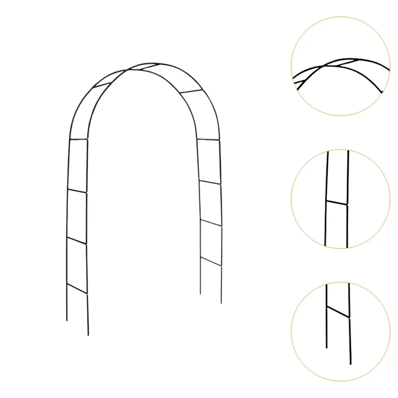 Metalen Tuinboog 240x140cm IJzer Klimplanten Rozen Bruiloft Boog Tuin Prieel DIY Rozenboog Wijnstok Pergola Buitendecoratie | Sansoti