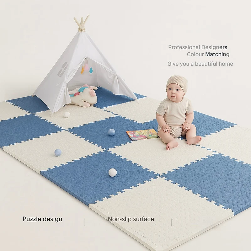 Puzzelmat Baby EVA Foam Vloertegels 30x30cm Antislip Speelmat Kinderen Kruipmat Zachte Speelvloer Babykamer Speelkamer | Sansoti
