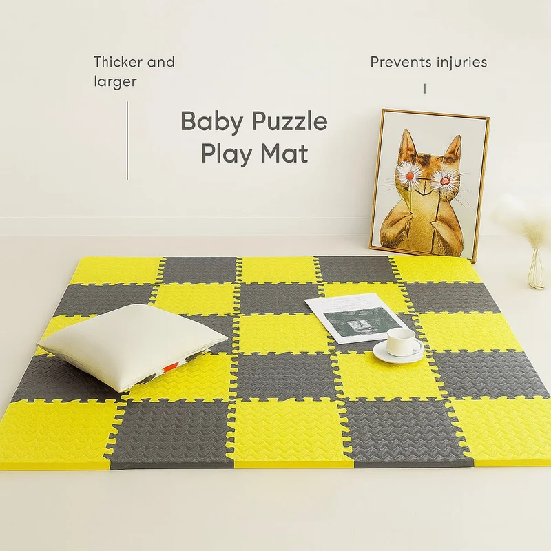 Puzzelmat Baby EVA Foam Vloertegels 30x30cm Antislip Speelmat Kinderen Kruipmat Zachte Speelvloer Babykamer Speelkamer | Sansoti
