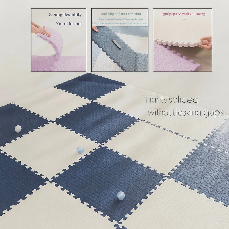 Puzzelmat Baby EVA Foam Vloertegels 30x30cm Antislip Speelmat Kinderen Kruipmat Zachte Speelvloer Babykamer Speelkamer | Sansoti