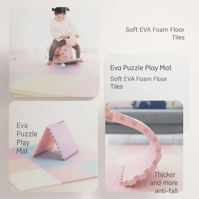 Puzzelmat Baby EVA Foam Vloertegels 30x30cm Antislip Speelmat Kinderen Kruipmat Zachte Speelvloer Babykamer Speelkamer | Sansoti