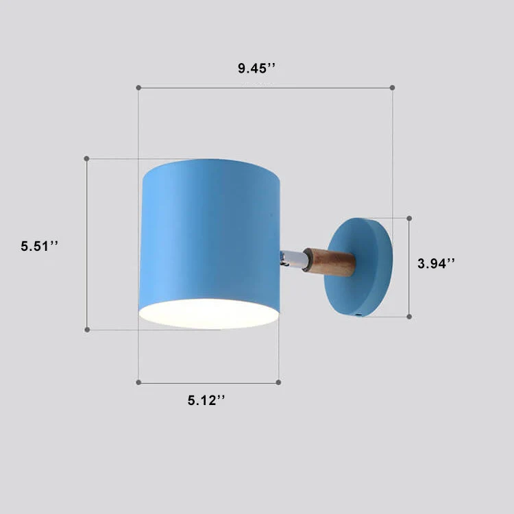 Wandlamp Metaal Hout Verstelbaar Slaapkamer Woonkamer Scandinavisch Macaronkleur E27 Bedlamp Muurlamp | Sansoti
