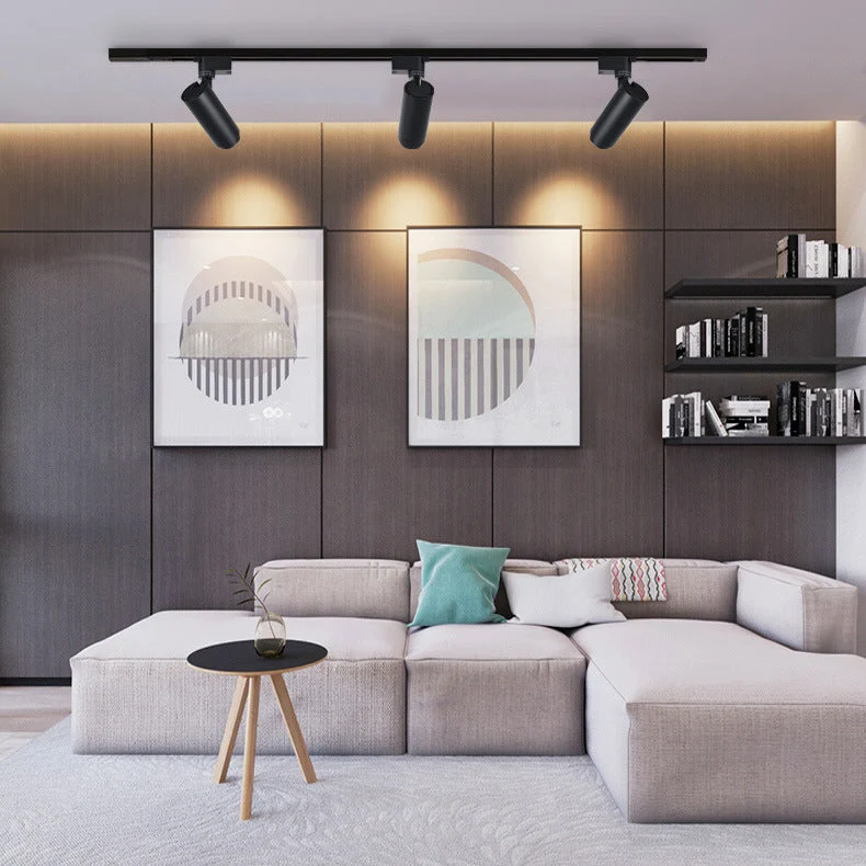 Railverlichting LED Aluminium Zwart Wit 3-5 Spots Woonkamer Keuken Hal Plafond Spotlamp Railspot Ingebouwde LED Dimbaar | Sansoti