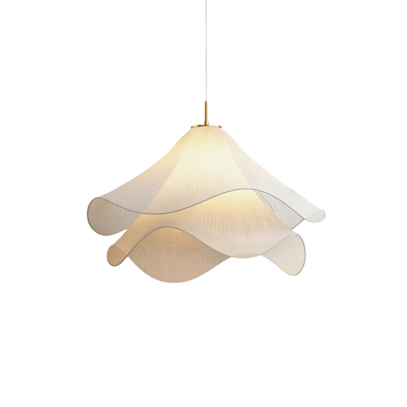 Etherule Bloem Hanglamp Stof Metaal Beige Eetkamer Hanglamp Gelaagd Design Sfeerverlichting Moderne Hanglamp | Sansoti