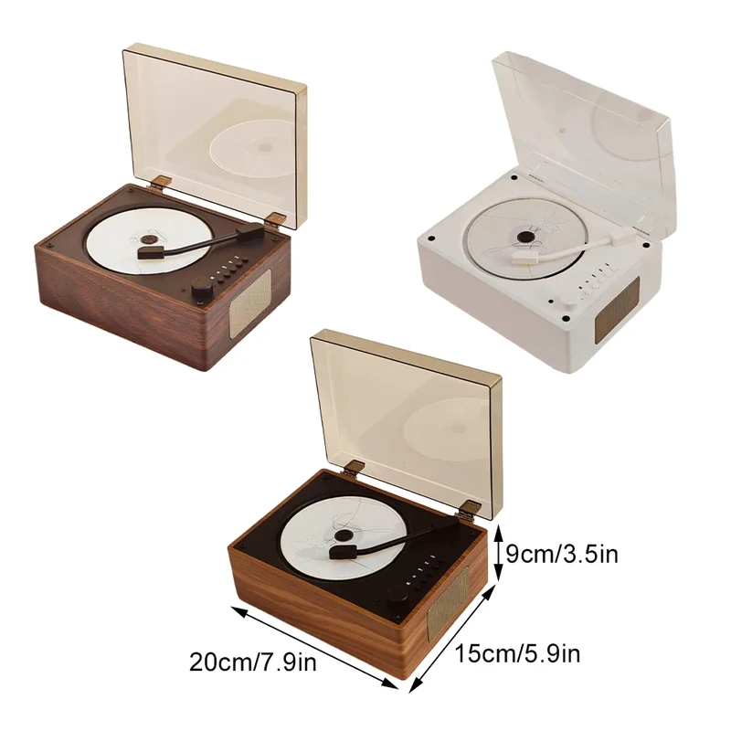 Retro CD-speler Bluetooth 5.1 Draagbaar Hout USB AUX Woonkamer Slaapkamer Muziekspeler Oplaadbaar Afstandsbediening Vintage | Sansoti
