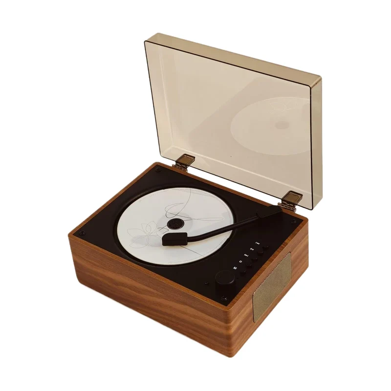 Retro CD-speler Bluetooth 5.1 Draagbaar Hout USB AUX Woonkamer Slaapkamer Muziekspeler Oplaadbaar Afstandsbediening Vintage | Sansoti