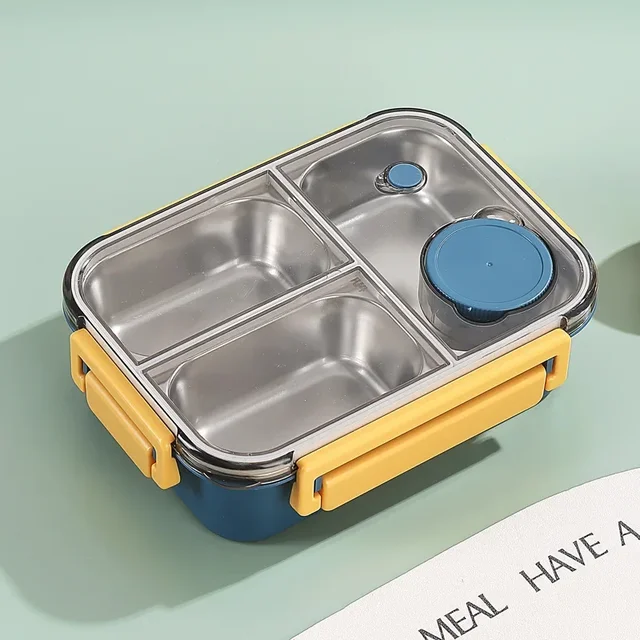 Roestvrijstalen Geïsoleerde Lunchbox Met Compartimenten En Lekvrije Deksel Voor Warme En Koude Maaltijden Onderweg | Sansoti