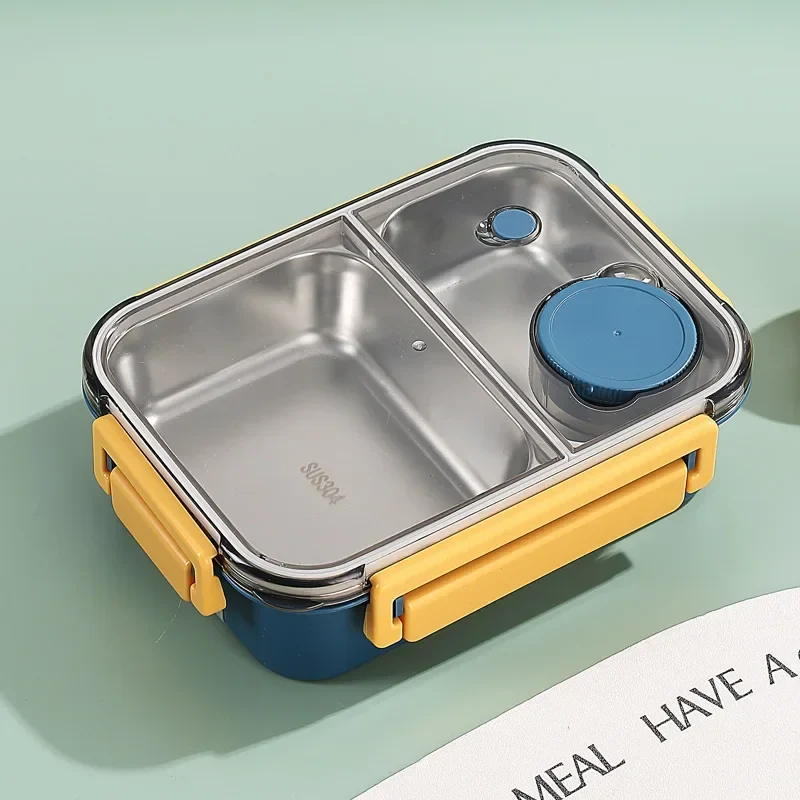 Roestvrijstalen Geïsoleerde Lunchbox Met Compartimenten En Lekvrije Deksel Voor Warme En Koude Maaltijden Onderweg | Sansoti