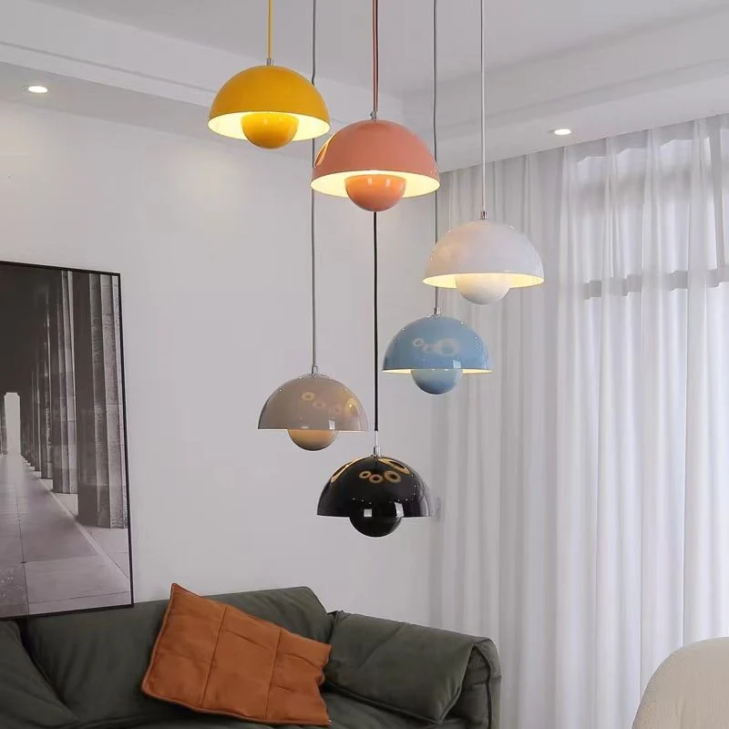 Hanglamp Scandinavisch LED Aluminium Rond Design Modern Kleuren E27 | Sansoti