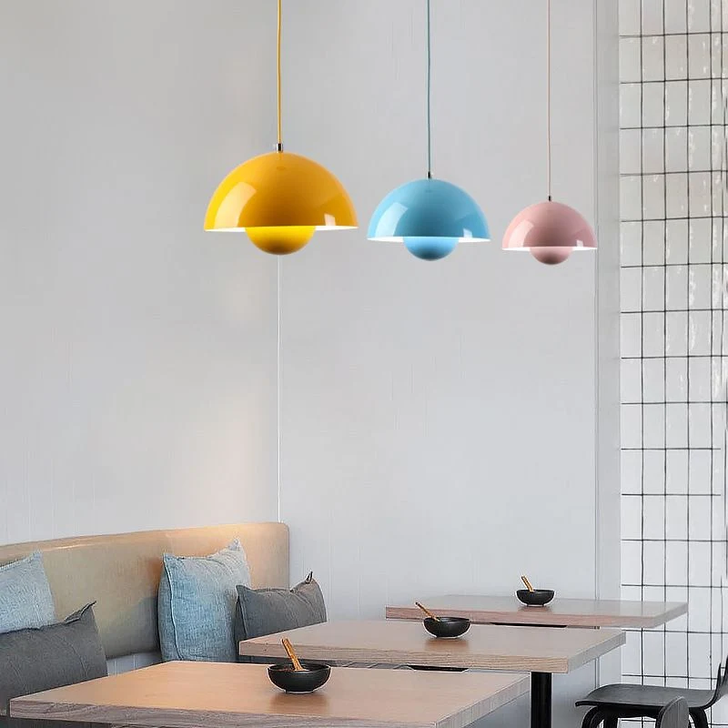 Hanglamp Scandinavisch LED Aluminium Rond Design Modern Kleuren E27 | Sansoti