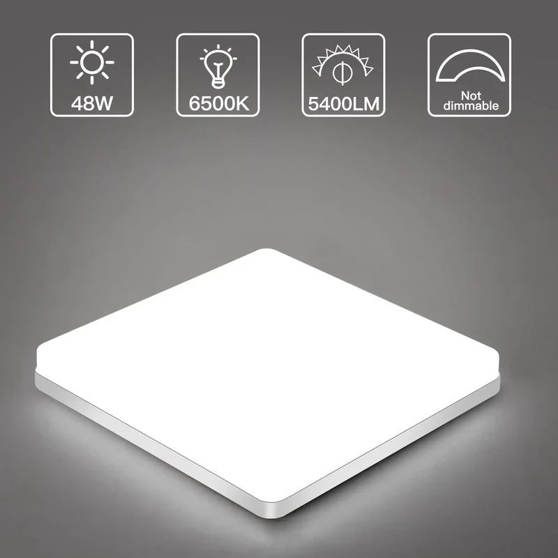 Badkamerlamp Plafond LED Vierkant 48W 6500K IP44 5400LM | Sansoti