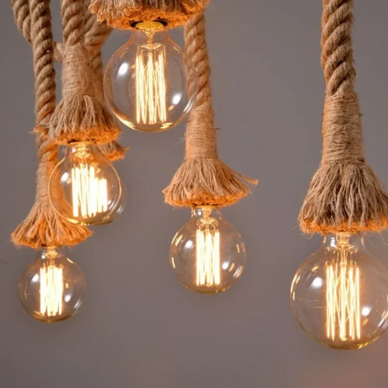 Touw Hanglamp E27 Vintage Industrieel Enkel Dubbel 0.5M-4M | Sansoti
