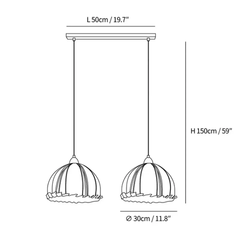 Hanglamp Wabi Sabi Hout En Witte Stoffen Kap Scandinavisch E27 | Sansoti
