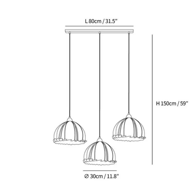 Hanglamp Wabi Sabi Hout En Witte Stoffen Kap Scandinavisch E27 | Sansoti