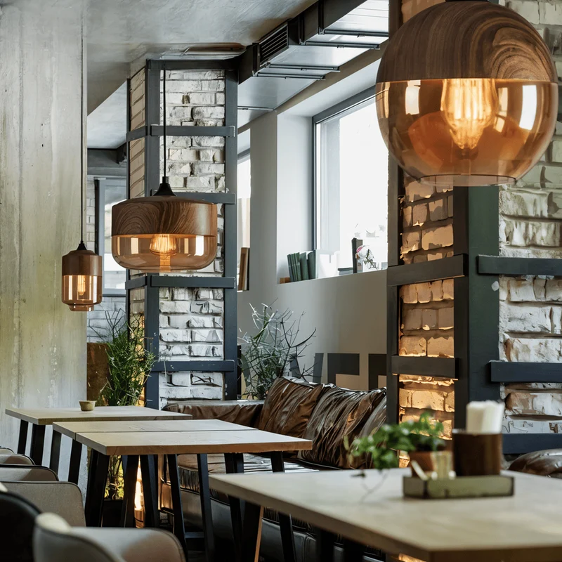 Hanglamp Retro Glas Scandinavisch Metaal Amber Verstelbaar E27 | Sansoti
