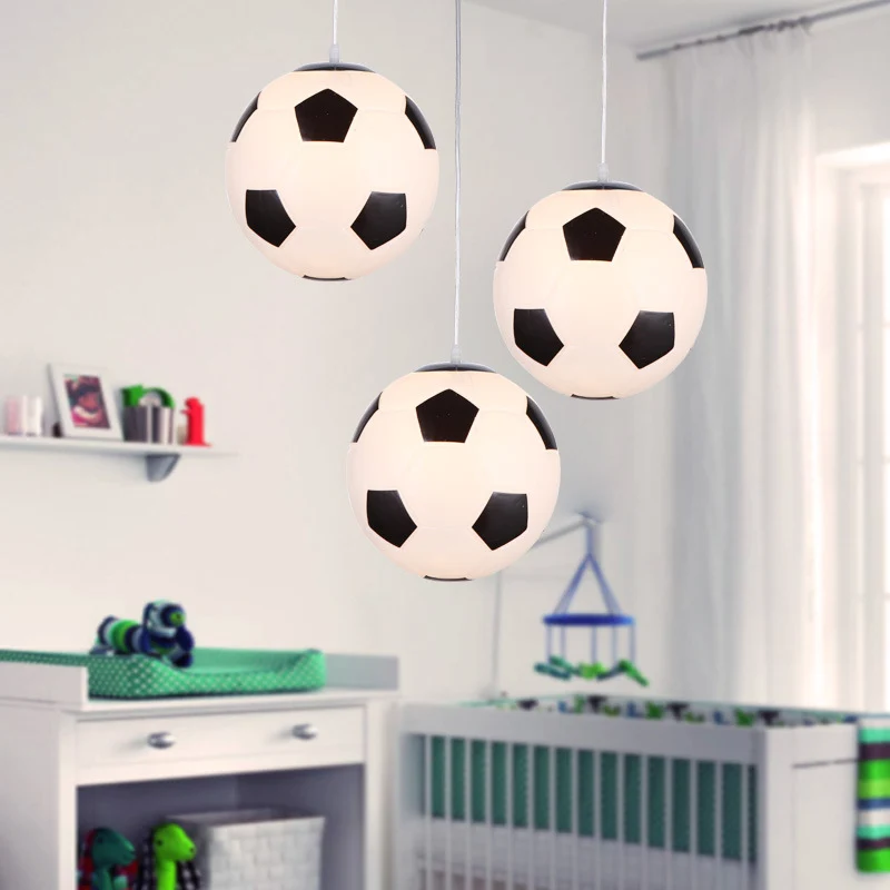 Kinderkamer Plafondlamp Voetbal Basketbal LED 30cm Glas Design | Sansoti