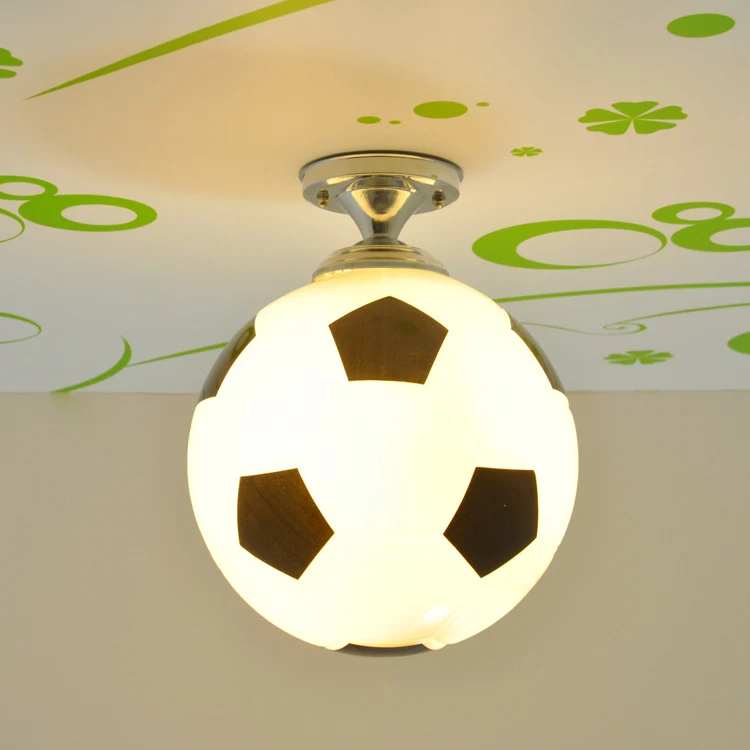 Kinderkamer Plafondlamp Voetbal Basketbal LED 30cm Glas Design | Sansoti