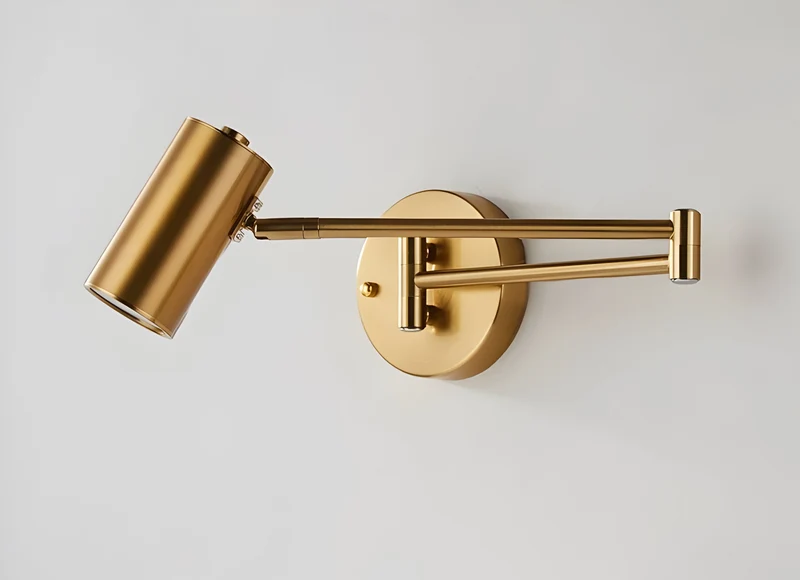 Wandlamp Verstelbare Arm LED Metaal Goud Zwart Slaapkamer Leeslamp Draaibaar Flexibel Bedlamp Woonkamer | Sansoti