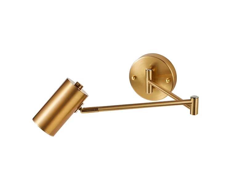 Wandlamp Verstelbare Arm LED Metaal Goud Zwart Slaapkamer Leeslamp Draaibaar Flexibel Bedlamp Woonkamer | Sansoti