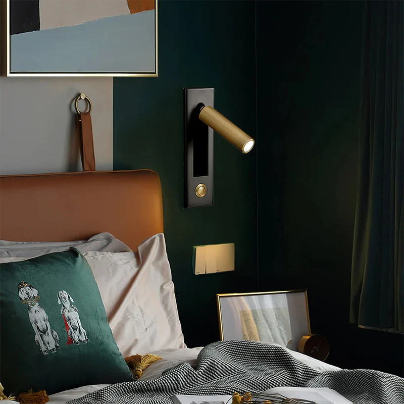 Inbouw Wandlamp Minimalistisch Metaal LED Bedlamp Slaapkamer Hal Woonkamer | Sansoti