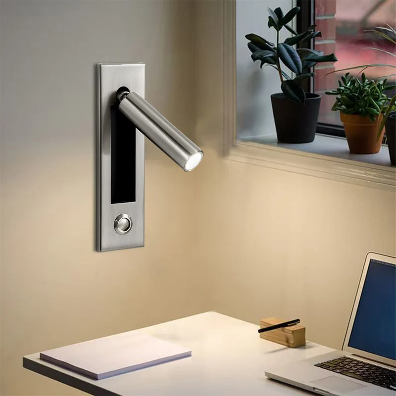 Inbouw Wandlamp Minimalistisch Metaal LED Bedlamp Slaapkamer Hal Woonkamer | Sansoti