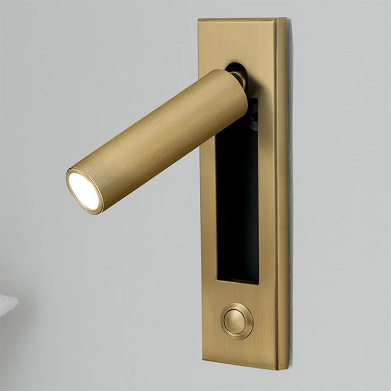 Inbouw Wandlamp Minimalistisch Metaal LED Bedlamp Slaapkamer Hal Woonkamer | Sansoti