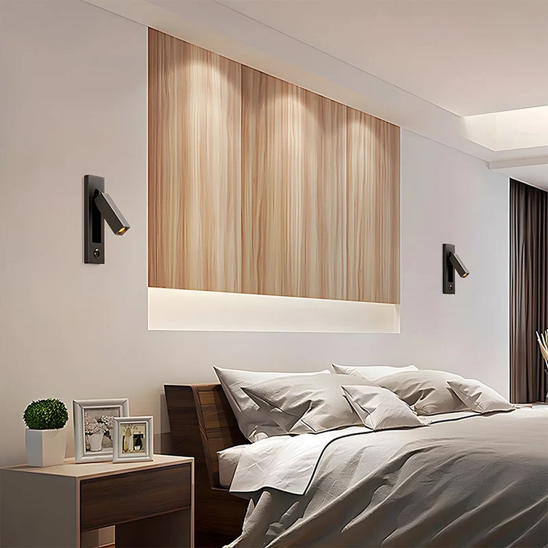 Inbouw Wandlamp Minimalistisch Metaal LED Bedlamp Slaapkamer Hal Woonkamer | Sansoti