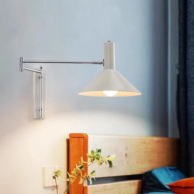 Wandlamp Zwenkbaar 360 Graden Metaal E27 Bedlamp Woonkamer Slaapkamer Modern | Sansoti