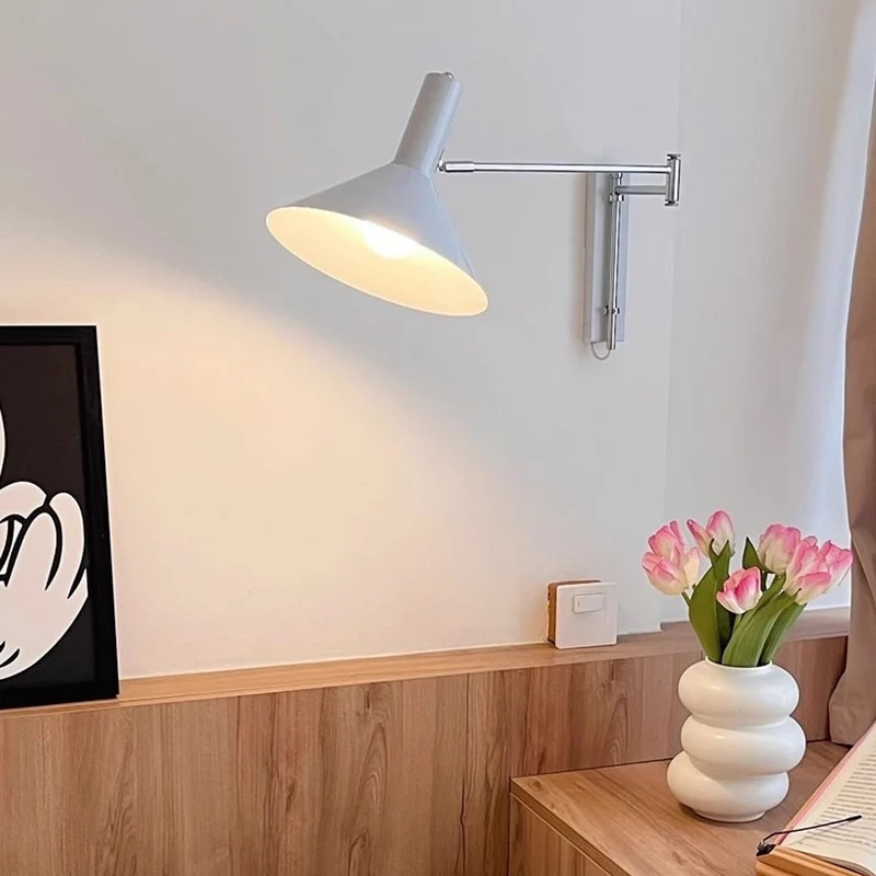 Wandlamp Zwenkbaar 360 Graden Metaal E27 Bedlamp Woonkamer Slaapkamer Modern | Sansoti